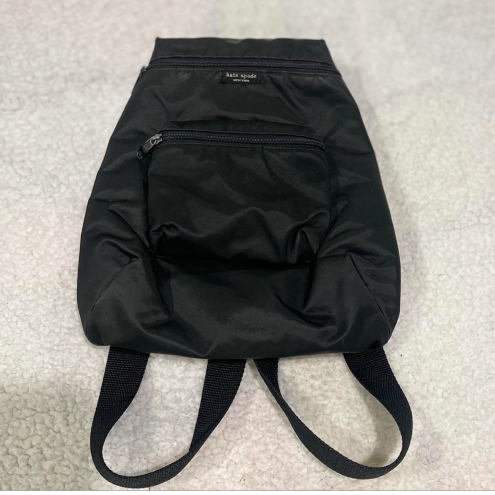 Vintage Kate Spade NY Black Backpack Medium Nylon